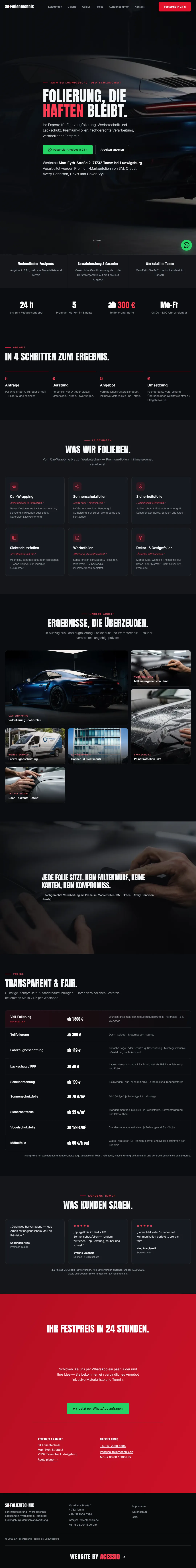 Full homepage of S.A. Folientechnik