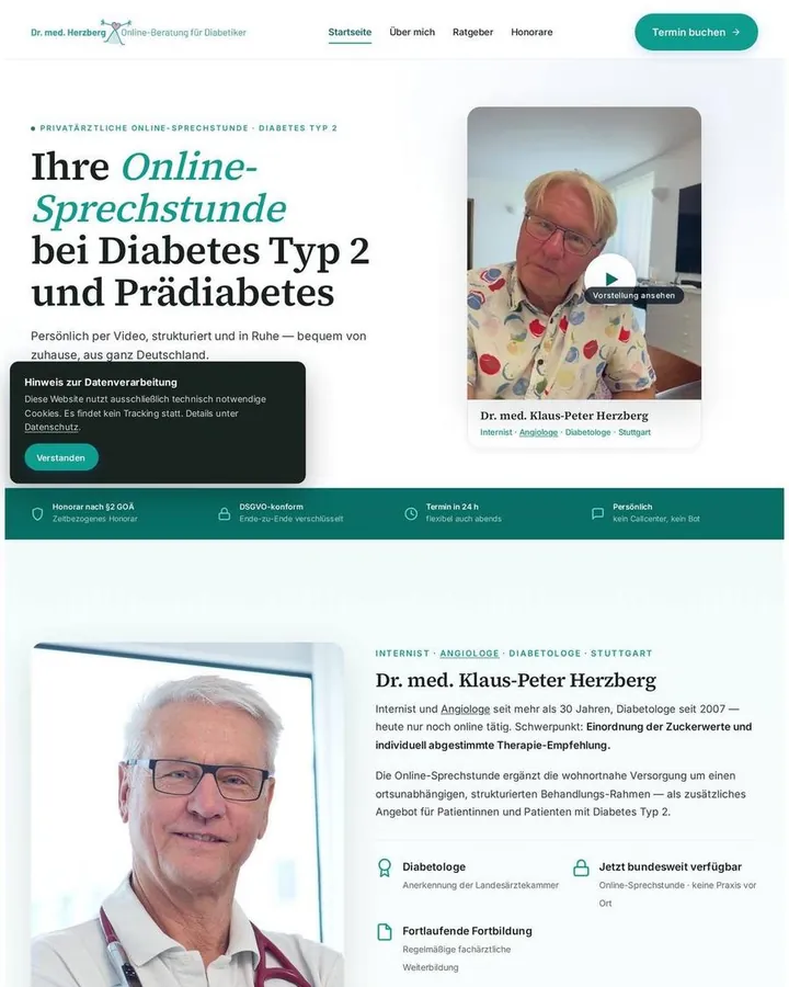 Website of Dr Herzberg's online consultations